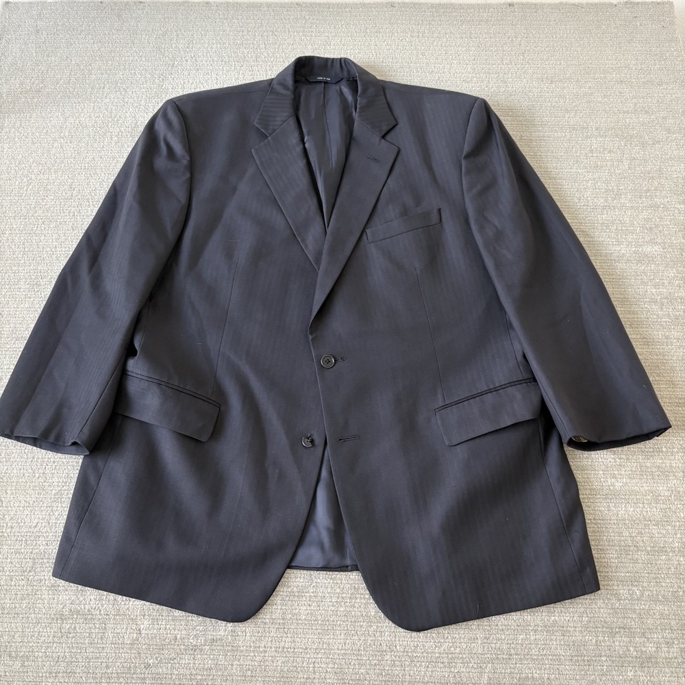 Brooks Brothers Loro Piana Blazer Mens 46R Black Wool Single Breast Made USA